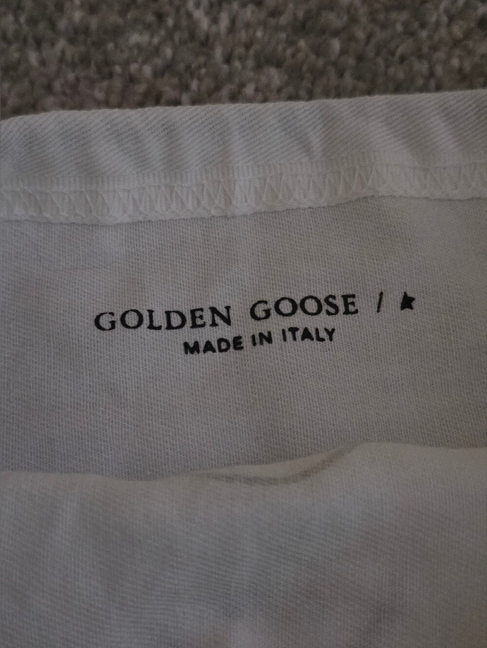 Golden Goose White Drawstring Dust Sack with Black Print - Picture 4 of 9